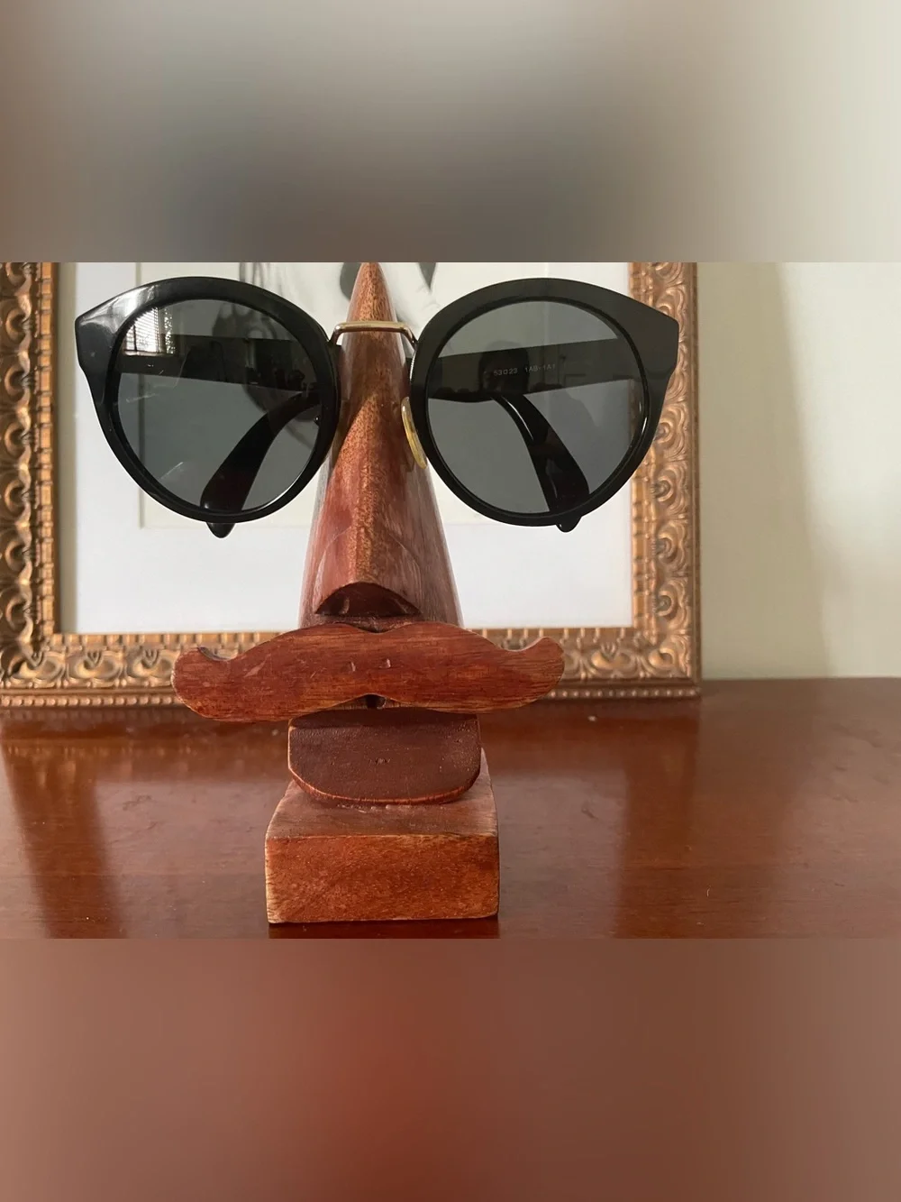 Prada Oversize Round Black Cat Eye Sunglasses (Authentic)
